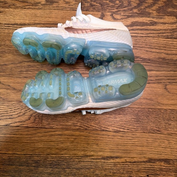 Nike Air Vapor Max White/Hydrogen Blue Women’s Size 8.5 - Picture 3 of 6